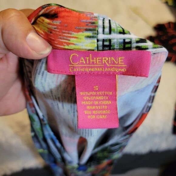 Catherine Malandrino Womens Pleated Multicolor Dress Size S - Picture 4 of 6